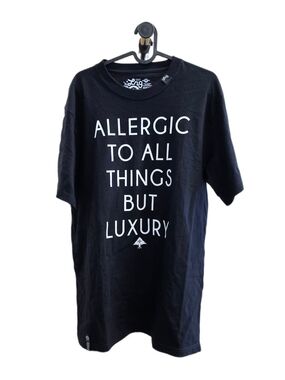 Lrg Black Graphic Tee with White Slogan